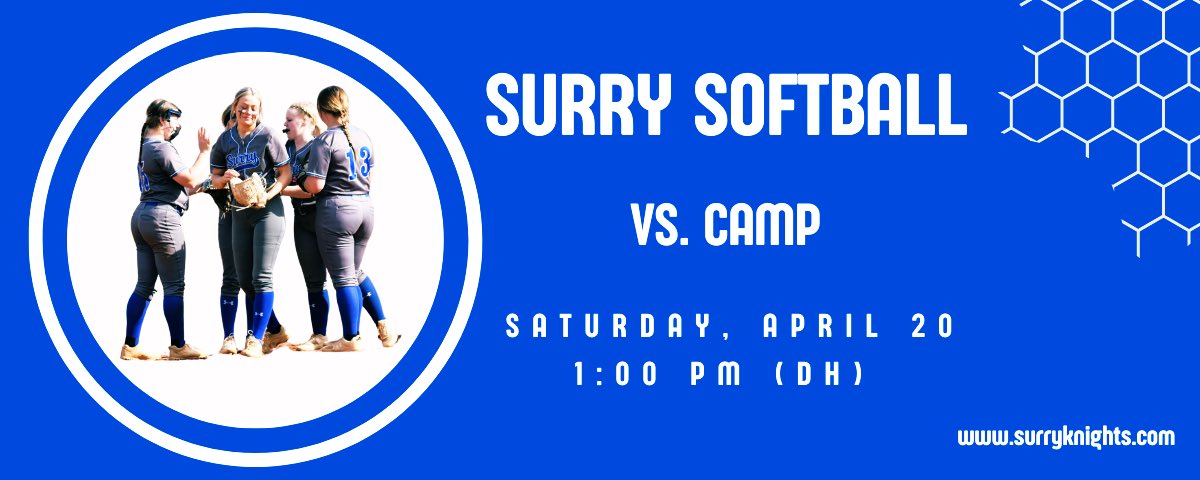 Surry softball hosts @PDCCC on Saturday for Sophomore Day with a doubleheader starting at 1:00 pm.