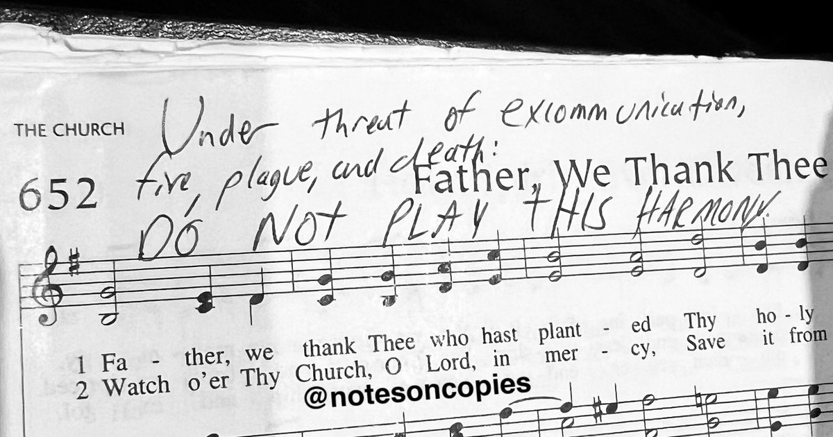 notesoncopies's tweet image. It is very important, when dealing with organists, to make your preferences very, very clear.
#InternationalOrganDay