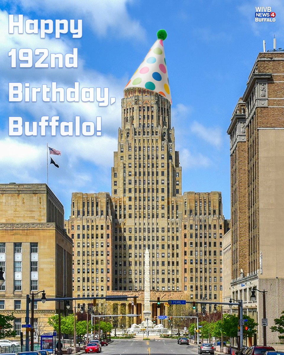 news4buffalo's tweet photo. On this day 192 years ago, the City of Buffalo was incorporated. 

Happy birthday, Buffalo! 🎉 https://t.co/q2ZxzQbCXu