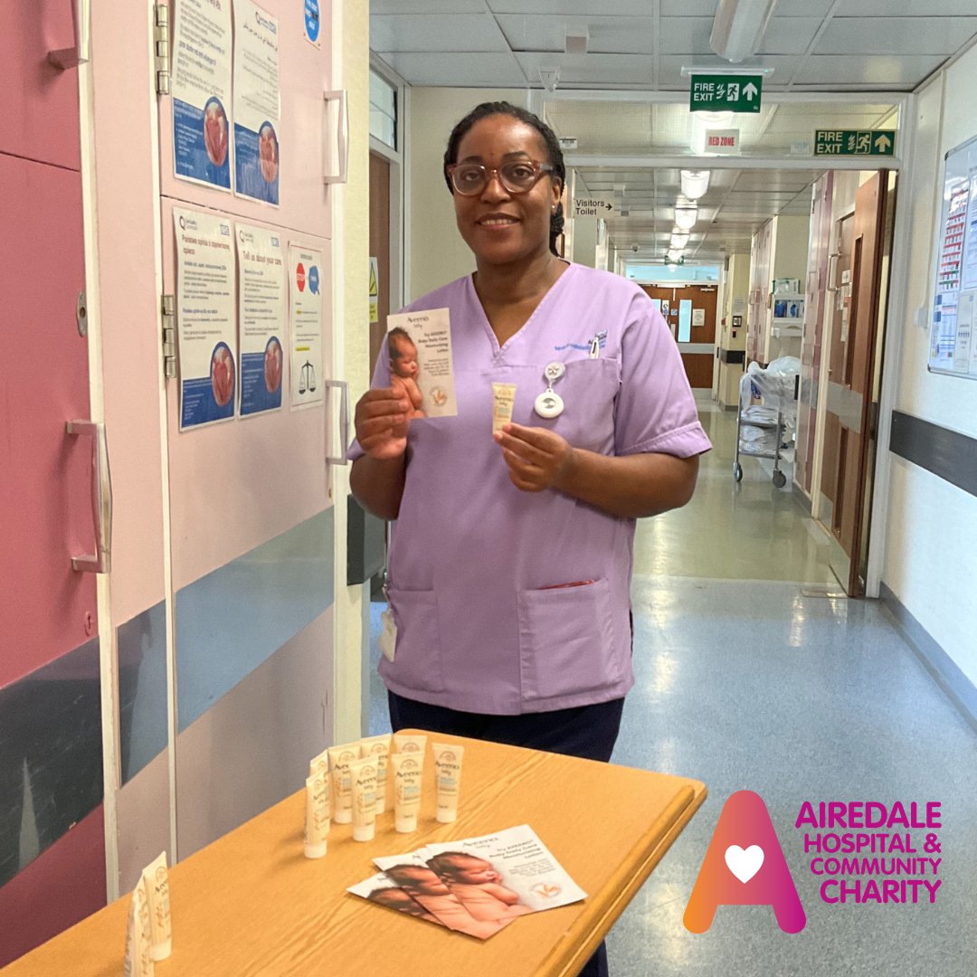 Our Labour Wards would like to say a huge thank you to Aveeno & @theWorkPerk for the kind donation of mini baby creams for our new parents & their babies 🧡 India & Precious, pictured below, are ready to give them out 👶 #ShowYourLoveForAiredale #CareForAiredale #Aveeno