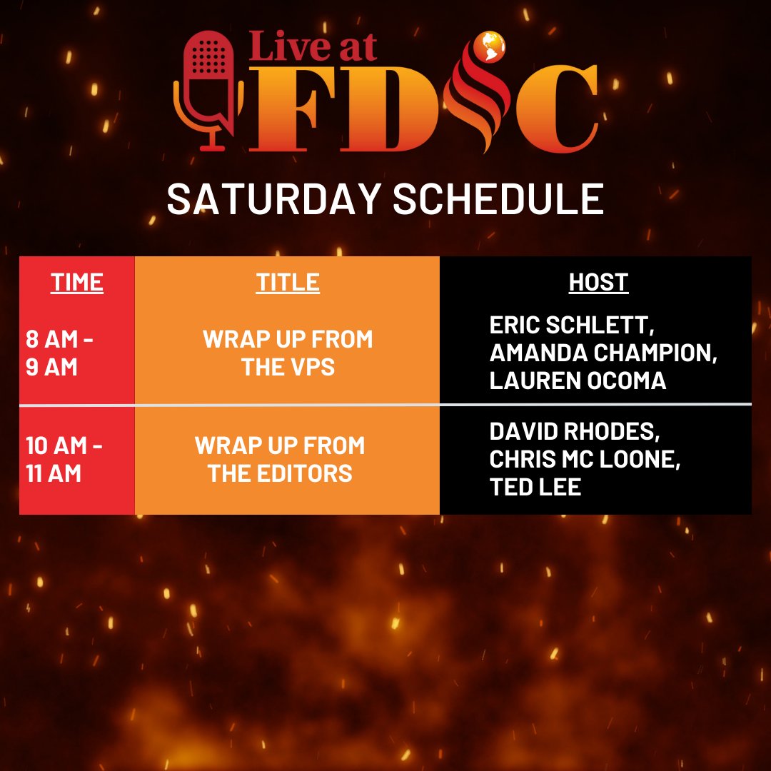 Tune into Live @ FDIC today for our last sessions, broadcasting from our event podcast studio with special guest appearances! ow.ly/SCgP50RfSsq. #FDIC #FDIC2024 #firefighter #firefightertraining #firetruck #firechief #firefighterconference #firetrucks #fireapparatus