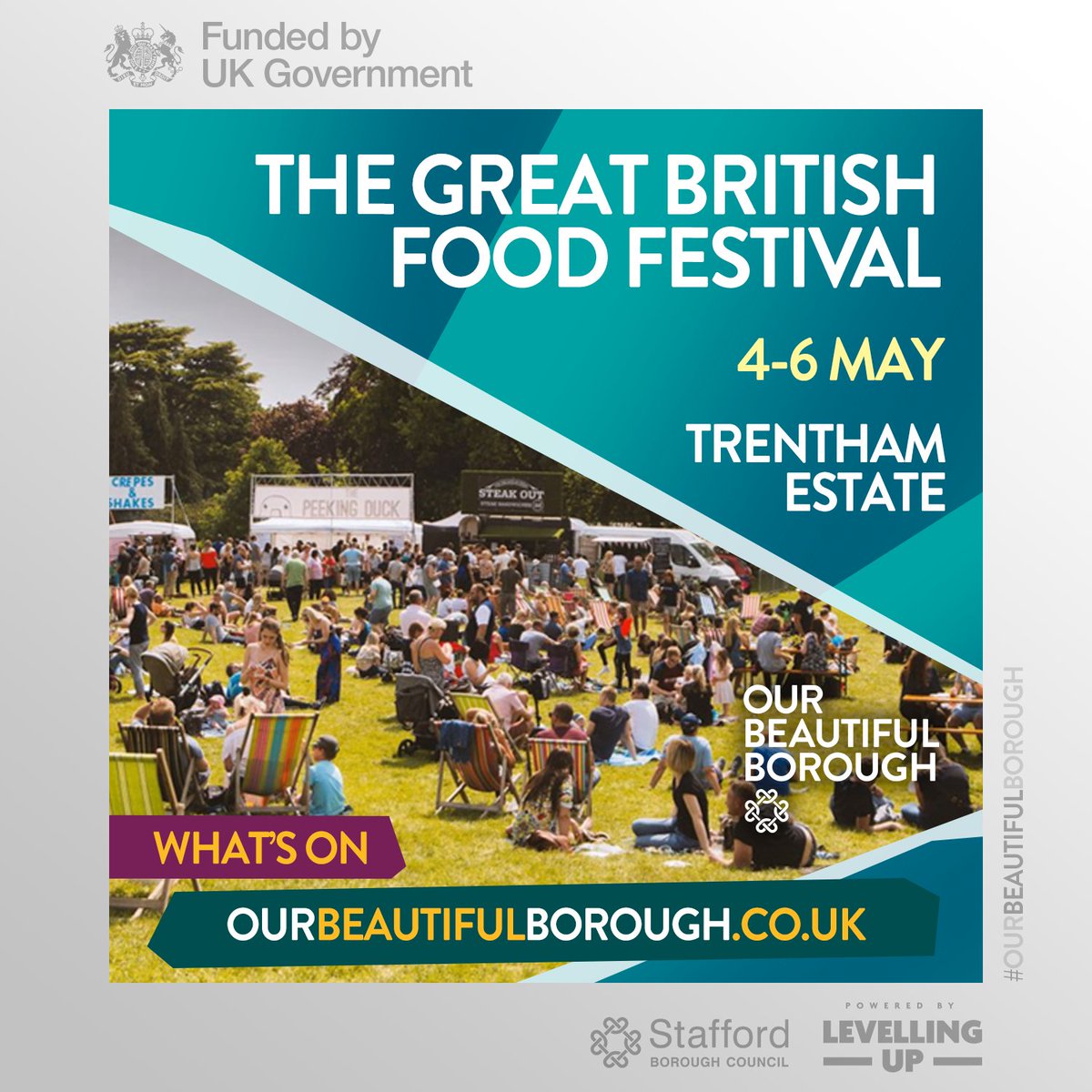 The Great British Food Festival returns to @TrenthamEstate 4-6 May with celebrity chef demos, artisan market, street food stalls, kids activities, baking competitions, live music and more: tinyurl.com/y82vc5sk #DaysOut #FamilyFun #OurBeautifulBorough @GBfoodfestival