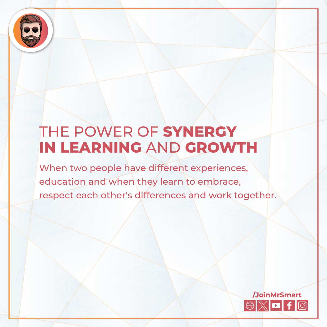 Diverse Experiences, One Team: Embracing Differences for Powerful Synergy! 💡

 #mrsmart #Teamwork  #collaboration