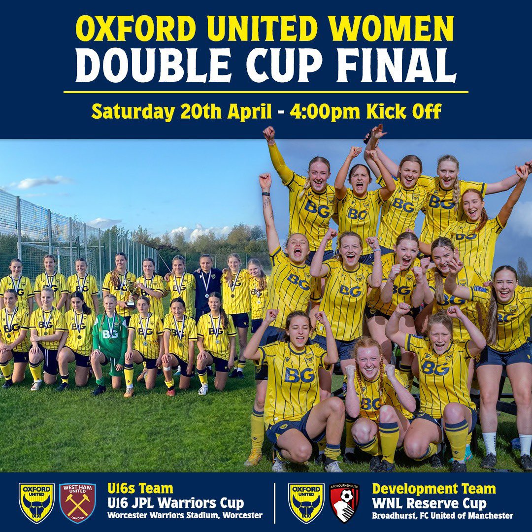 Massive good luck to @OfficialOUWFC Development & @OUWFCGirls U16’s today 👏🏻🙌🏻 🟡🔵