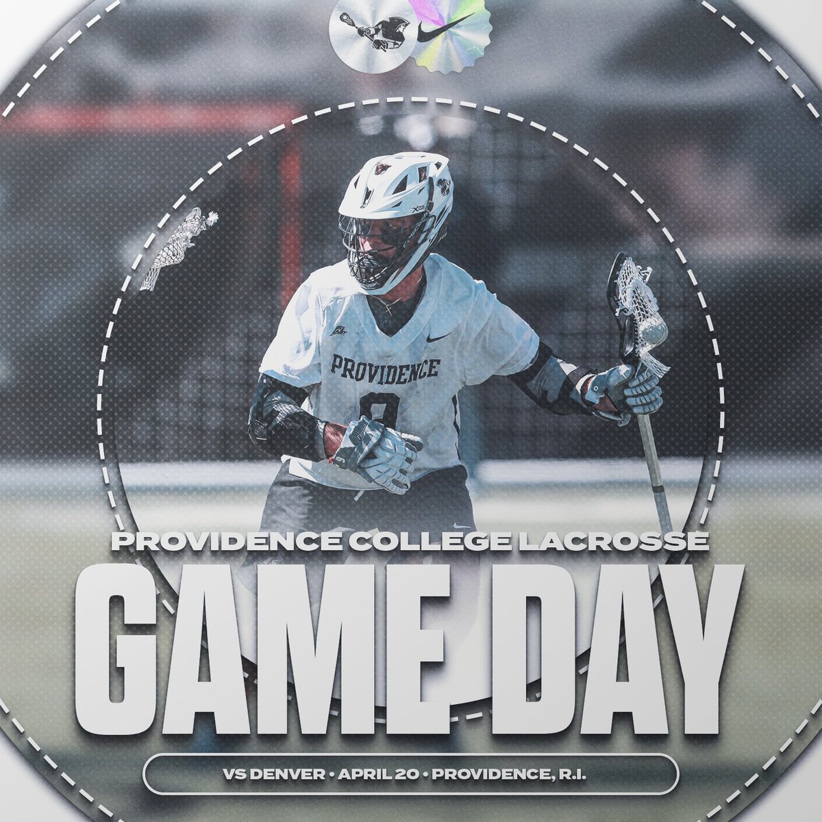 Gameday in Friartown‼️ Come celebrate the seniors on Senior Day in the final home game of the season! 🆚 @DU_MLAX ⏰ 12:00 p.m. 🏟️ Chapey Field at Anderson Stadium | Providence, R.I. 🔗 ​​linktr.ee/pclacrosse