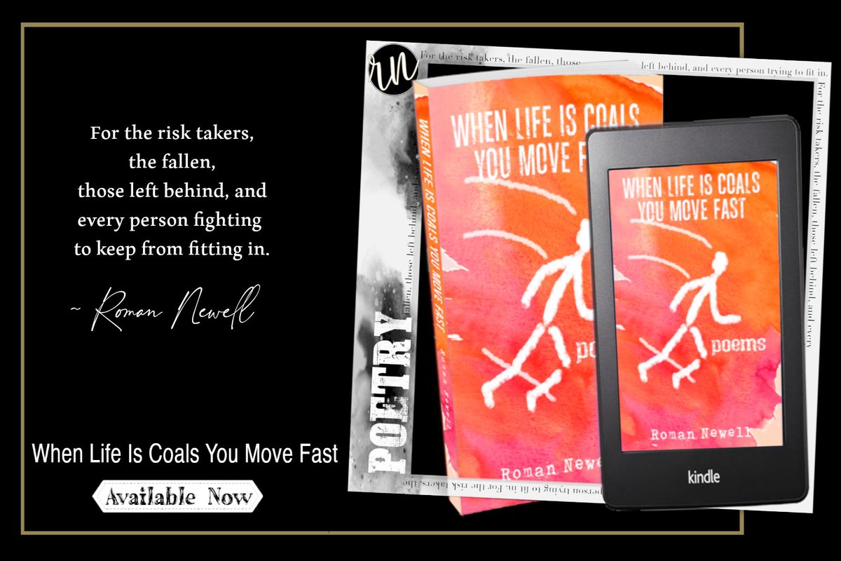 “RAVENOUS…he writes to what he feels and thinks.”
~ Amazon Review

WHEN LIFE IS COALS YOU MOVE FAST
by: Roman Newell 

⌲ bit.ly/RN-Coals

#poetry #poetrylovers #darkpoetry #reviews #bookrecs
#poetrywelovetoread #poeticvoice #poetrymonth #freeverse