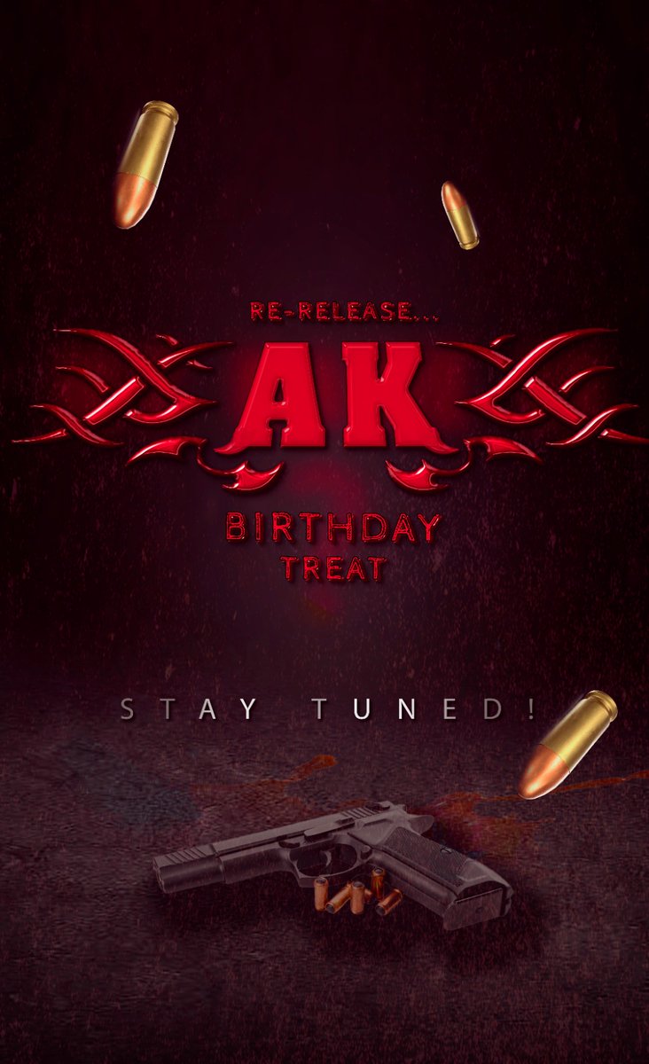 His Swag is Infectious His Presence is Terrific His Style is unbearable Re-Release of #Ak 's Most Successful film on his Birthday... #FansTreat @SRFilmFactory @atmproductions5 @madhuraj4_ @johnmediamanagr