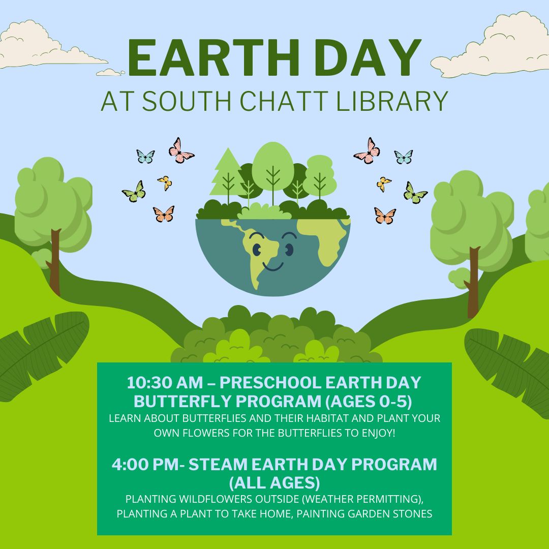 chattlibrary's tweet photo. At 4 pm we will have an all ages STEAM program were we will plant flowers, plants, and paint rocks to take home!

#ChattLibrary https://t.co/gPt2SGe5t9
