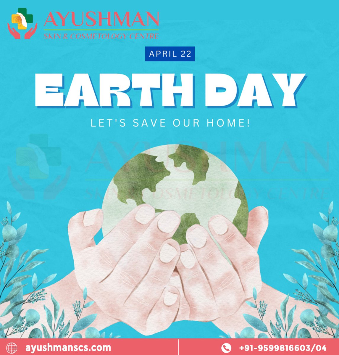 Let's plant the seeds of a greener future. Happy Earth Day!
.
.
.
.
Contact Us Today!
Call-9599816603/04
Visit- ayushmanscs.com
#worldearthday #happy #earth #day #earthday2024 #savetheearth #earthpic #pollutionfree #stoppollution #delhi #ayushmancentreofexcellence