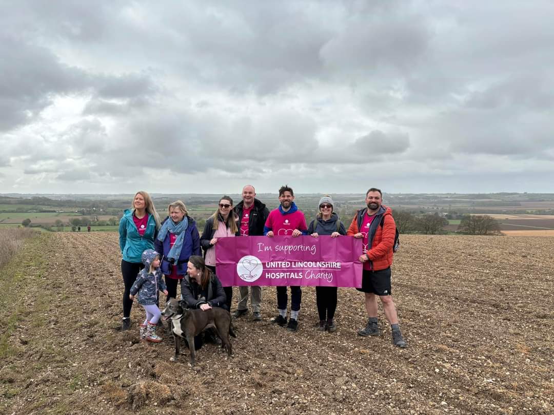 It's great to be out with our fantastic fundraisers @ULH_Charity 💙 A lovely 8-mile walk in the Lincolnshire Wolds .