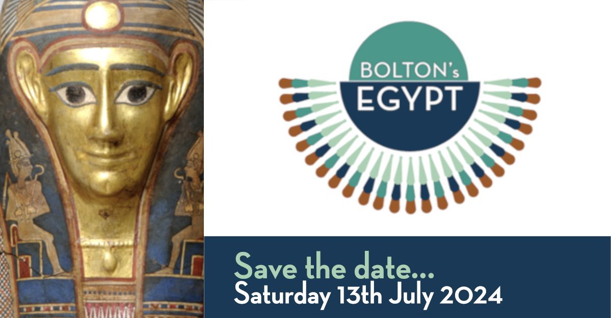 🚨 SAVE THE DATE! 🚨 Saturday 13th July This week we will announce some fascinating #BoltonsEgypt events, but for now make sure you #SaveTheDate!