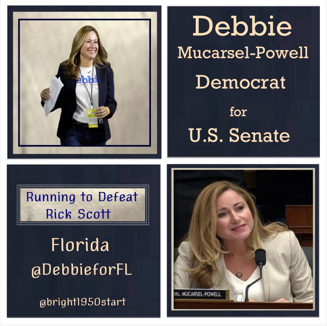 Fmr U.S. Congresswoman, Debbie Mucarsel-Powell, FLA #26, is running for U.S. Senate. @DebbieforFL has worked to expand Medicare and is committed to making life better for Americans. Florida Primary: 8-20-24 debbieforflorida.com #DemVoice1 #LiveBlue #ResistanceUnited #ONEV1