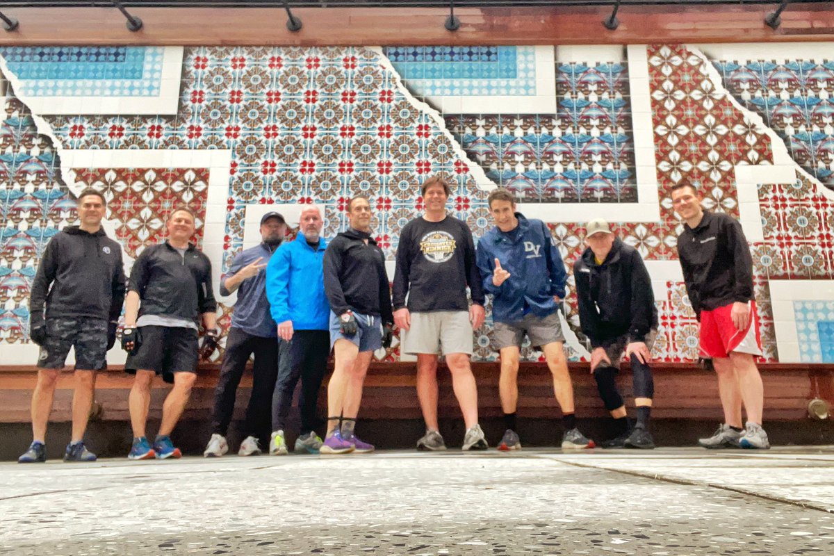 F3Philly's tweet photo. F3 Philly AAR 04/20/2024
9 #HIM for a Ma né led beat down soggy tour of Philly. There were sprints, flying squirrels, merkins, squats and so much more. There may have been a 420 theme but none of us can remember. https://t.co/2IRltWNLPg