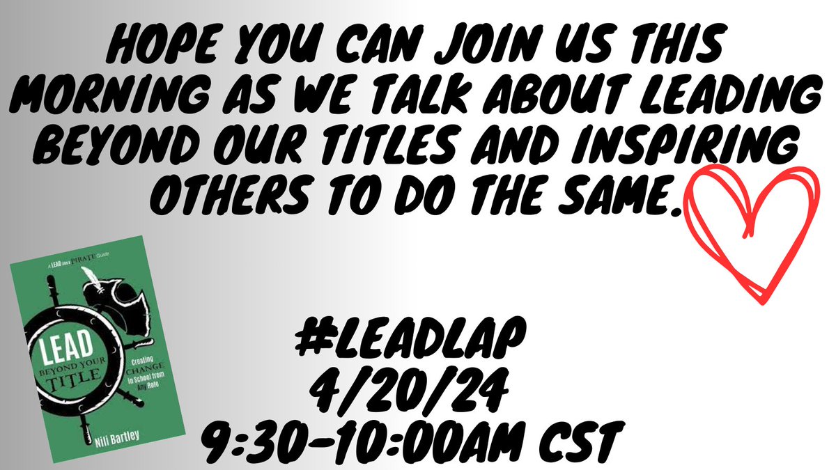 Hope you can join #LeadLAP in just one hour!