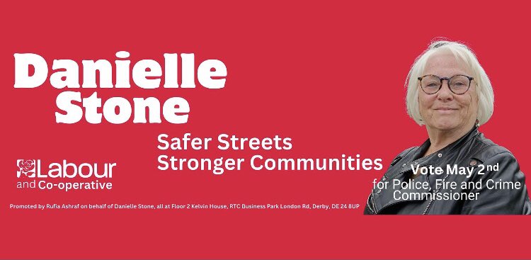 Thursday 2nd May: vote Danielle Stone for Northamptonshire Police Fire & Crime Commissioner. Time for a change! ❤️🌹