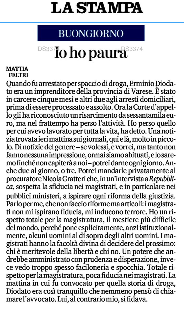 Enrico__Costa's tweet photo. Sogno un sistema giudiziario in cui una persona che viene chiamata a rispondere di un reato, se ne esce da innocente sia la stessa persona che era prima di entrare nell’ingranaggio della giustizia, come immagine, reputazione, lavoro, portafoglio. 
Oggi se ne esce massacrati https://t.co/WieThZ1z9r
