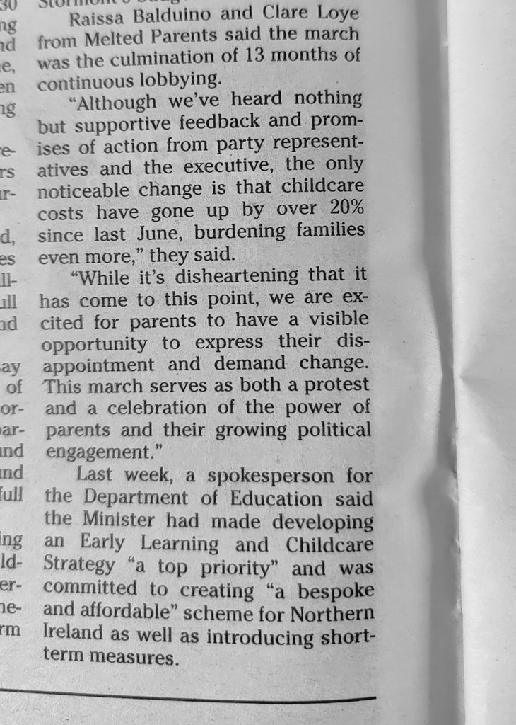 Thank you to all the marchers today @MeltedParentsNI (an impending arrival has me staying close to home!). Piece from this morning's @irish_news. Warm words aren't enough. We've been waiting long enough - 25 years!