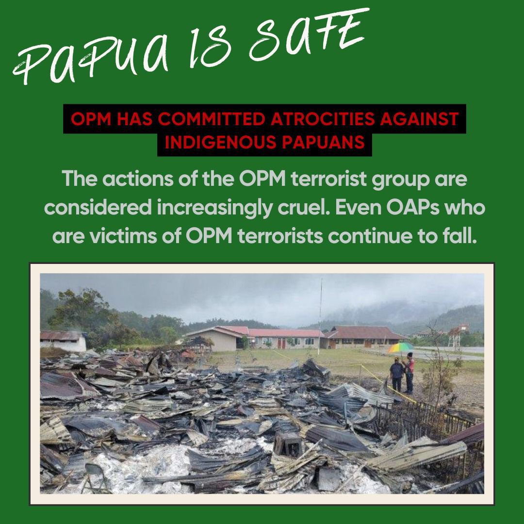 StefanDuyala's tweet photo. Kami Orang Asli Papua menolak keras keberadaan OPM yang hanya menciptakan penderitaan dan ketidakamanan bagi tanah Papua.
#opmmusuhOAP #opmpenjahathamberat #opmteroris #opmperusakbangsa https://t.co/88DM7128zz