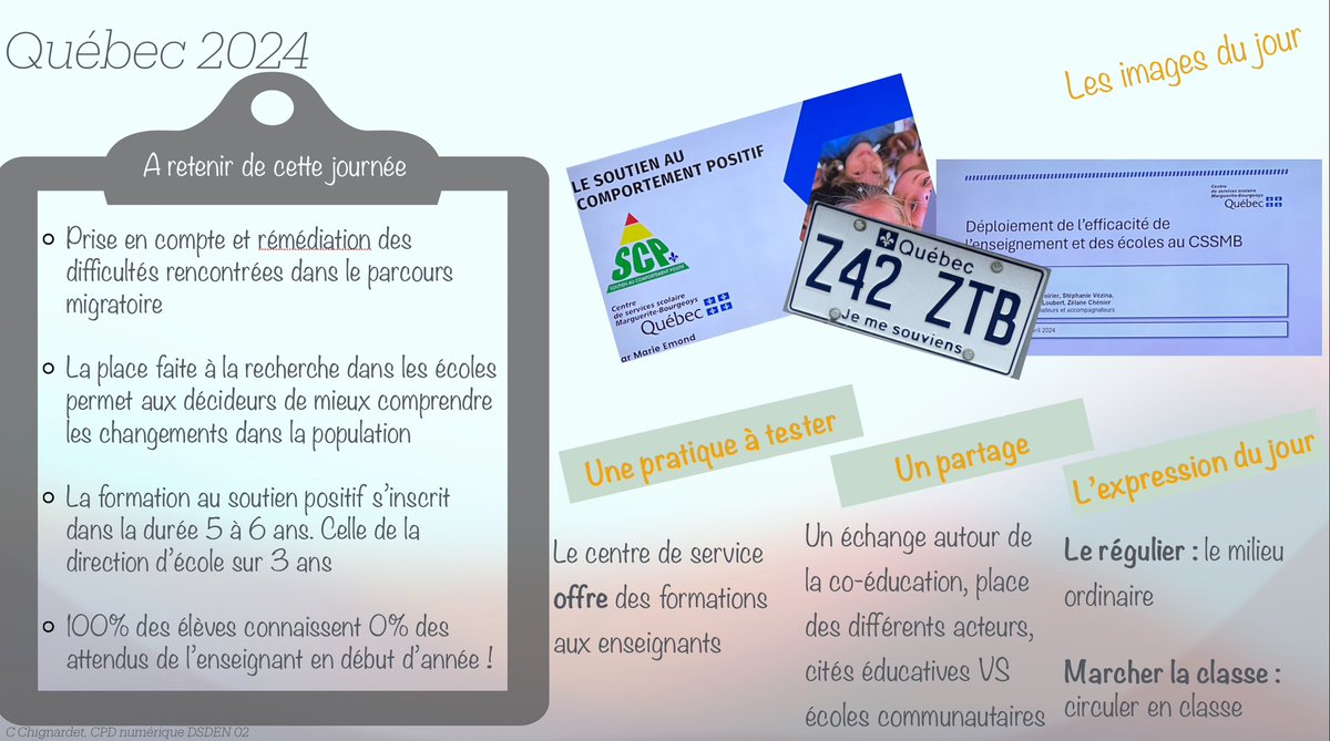 Deuxième journée de travail avec la direction du <a href="/csmbourgeoys/">Centre de services scolaire Marguerite-Bourgeoys</a> autour du pilotage des formations : enseignement explicite, direction d’école, comportement positif. La co intervention se poursuit dans les classes appairées
<a href="/AcAmiens/">Académie d'Amiens</a> <a href="/DSDEN_Aisne/">DSDEN de l'Aisne</a> <a href="/PINEL1/">PINEL Laurent</a> <a href="/BCourleux/">IEN Villers-Cotterêts</a> <a href="/NouraBader02A/">Noura Bader</a>