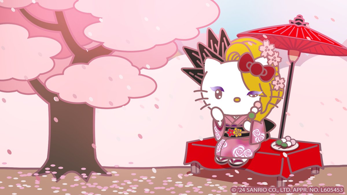 It seems the cherry blossoms have bloomed in Hokkaido! 🌸 Have you guys been to cherry blossom viewing(hanami)? I'd love to hear about your hanami episodes! @YoshikiOfficial @sanrio_rankingt #SanrioCharacterAwards #SanrioCharacterRanking #yoshikitty #YOSHIKI