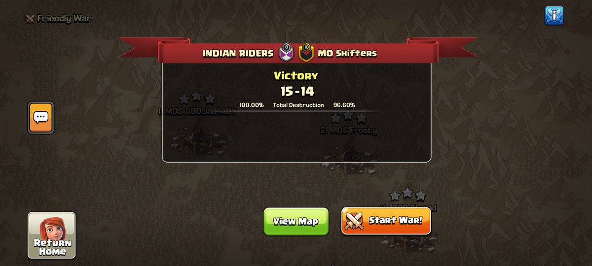 indianriderscoc's tweet photo. @clashwithujjwal @CoCEsports @ClashofClans @ESLClashofClans Yeah also played with them and we won Against MO shifters too https://t.co/u1Zzly1GtR