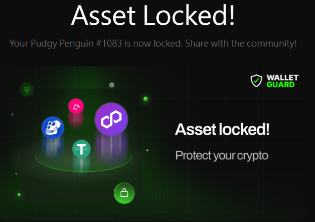 🚨Secure your Pudgy Penguin🚨 I just soft locked my Pudgy Penguin #1083 using Wallet Guard! 🔒 Protect your crypto from scammers via @wallet_guard. share.walletguard.app/share?url=http…