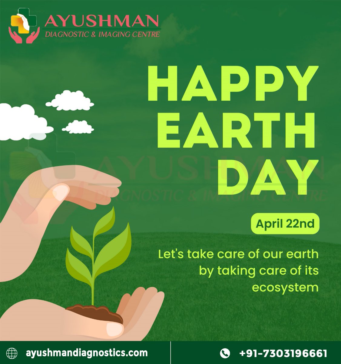 Celebrate Earth Day every day. Make small changes for a big impact.
.
.
.
.
Book your test today!
Call us: +91 73031 96661
Visit: ayushmandiagnostics.com
#worldearthday #happy #earth #day #earthday2024 #savetheearth #earthpic #stoppollution #delhi #ayushmancentreofexcellence