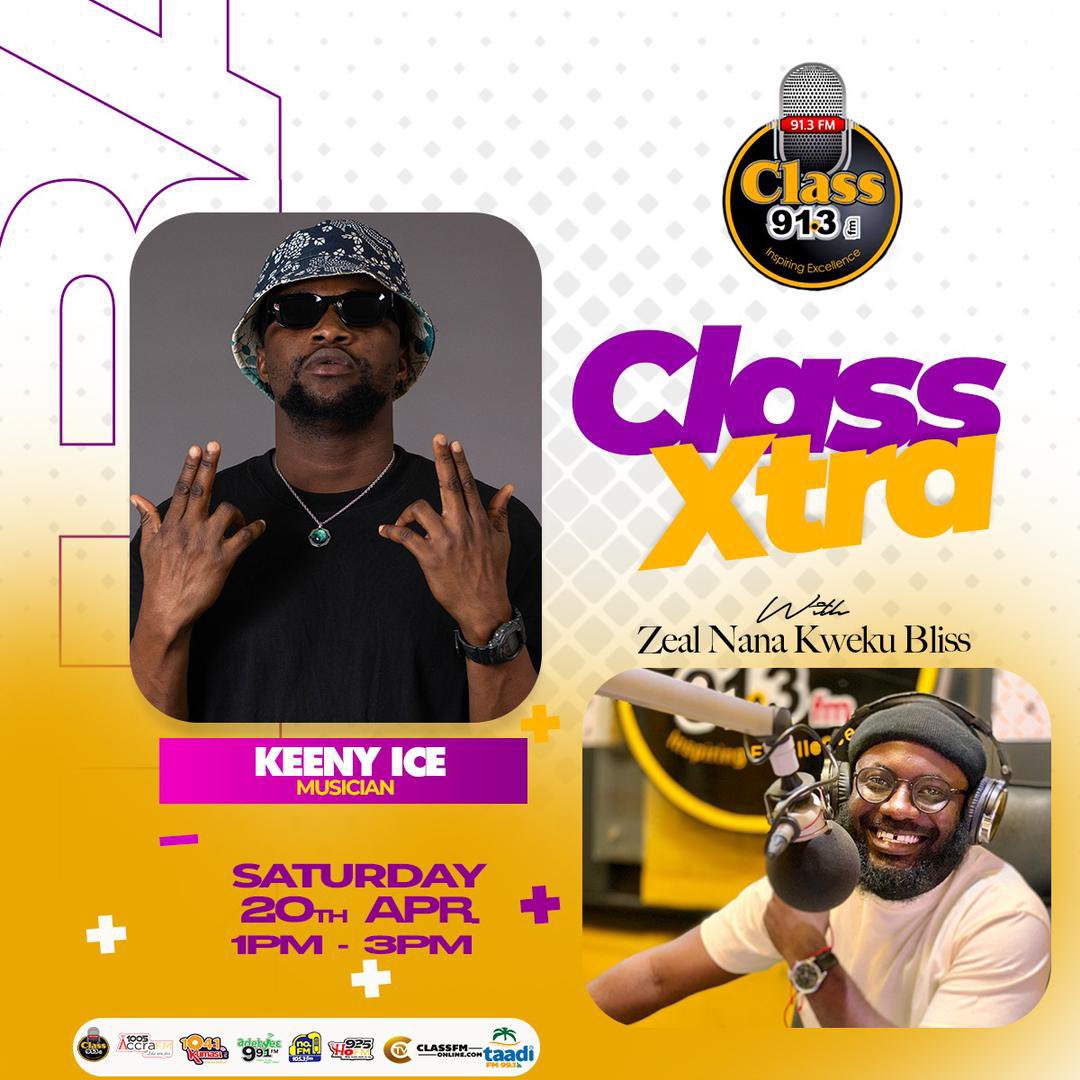 .@KeenyIce is our guest today on Class Xtra with @zealthegr8 at 1PM. 📻