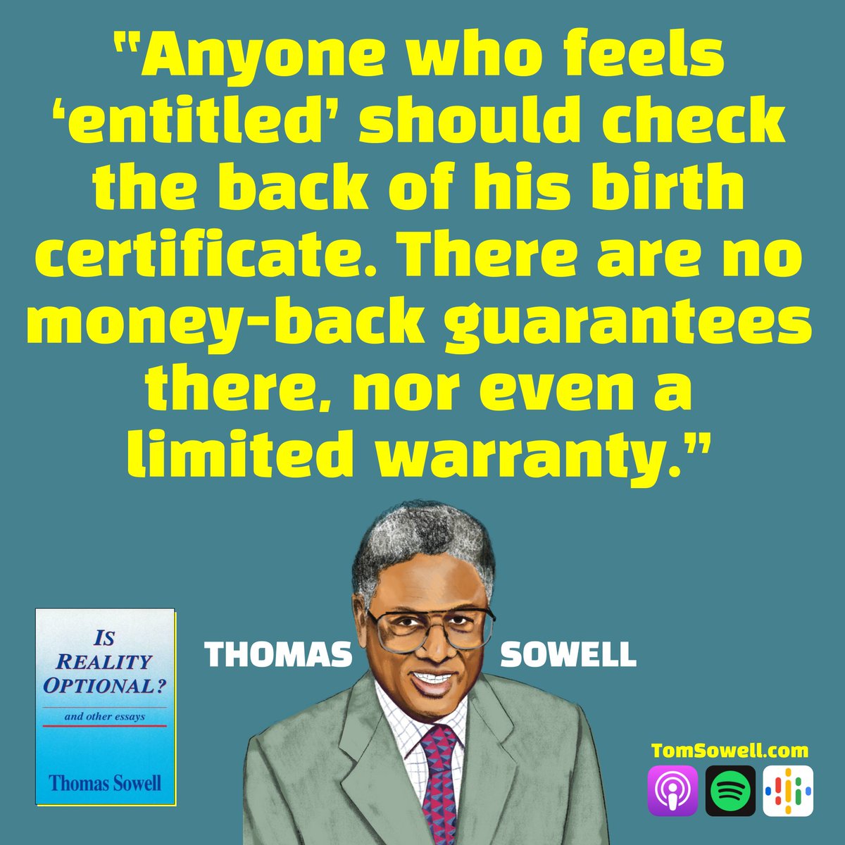 Thomas Sowell, The Genius of... (@AlanWolan) on Twitter photo 2024-04-21 07:01:00