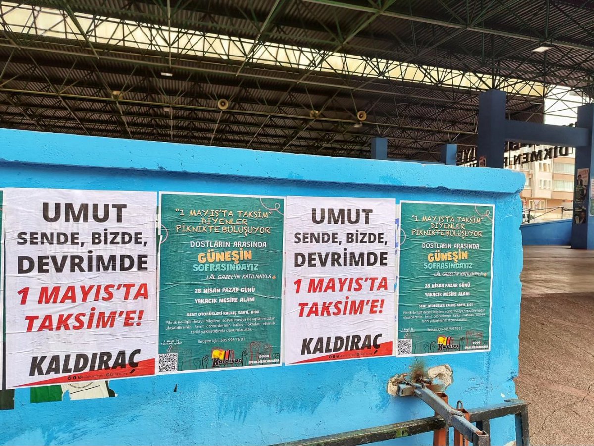 📍Dikmen 1 MAYIS'TA TAKSİM'DEYİZ! Dikmen ve çevresine afiş çalışması gerçekleştirdik.1 Mayıs'ta Kaldıraç Hareketi olarak Taksim'e Gidiyoruz! 30 Nisan akşamı otobüslerimiz kalkacaktır.1 Mayıs'a ve çalışmalarına katılmak için bizimle DM yolu ile iletişime geçebilirsiniz #1Mayıs2024