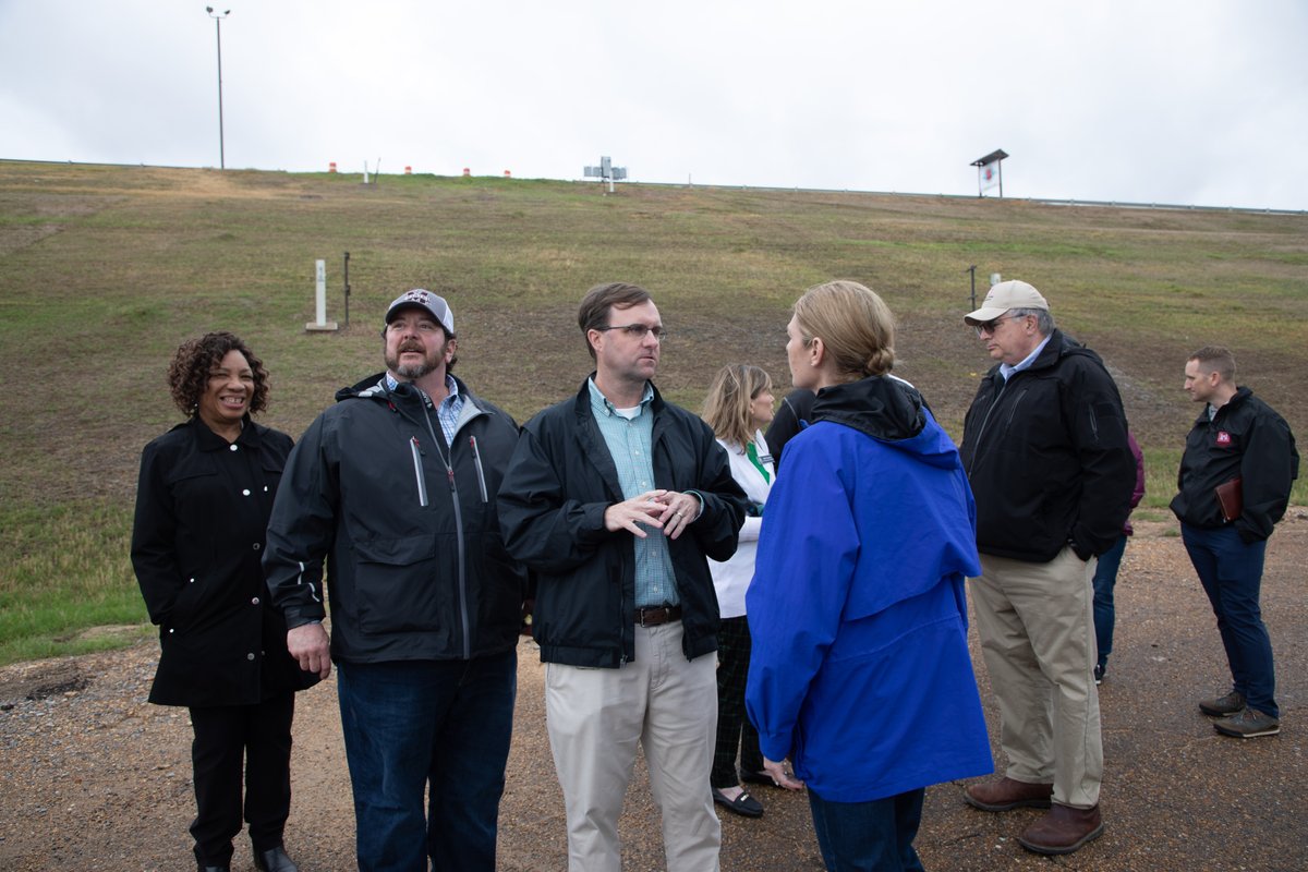 Members of the Mississippi River Commission along with Vicksburg District senior leaders met onsite on April 9th and were briefed on the Arkabutla Dam Repair status by the District’s Dam Safety Office.