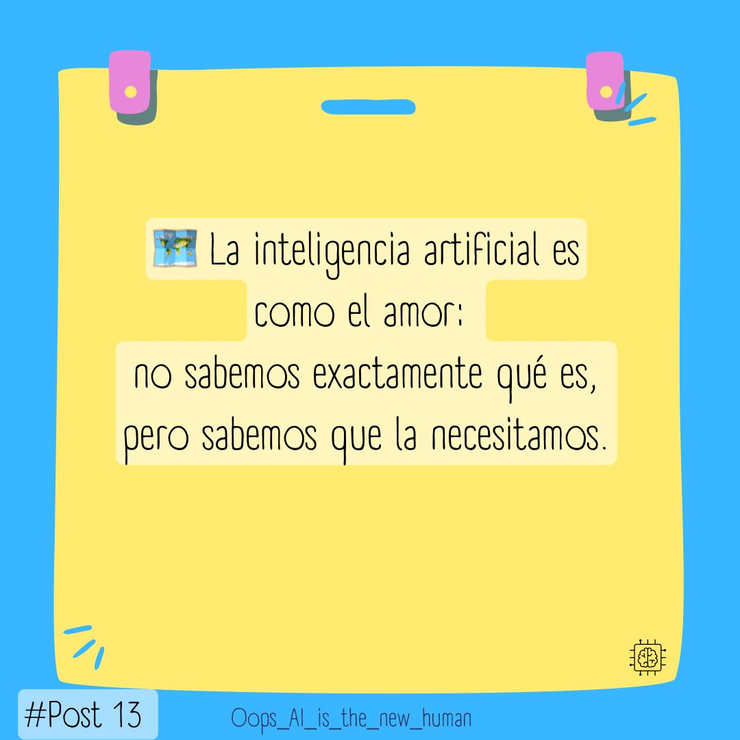 Qualia_abc's tweet image. Smash that follow button like it’s a piñata! Like my posts if they crack you up! 😂👍
#StayConnected #HitLike 

🤖Post 13:⁣⁣
⁣⁣
🗺️ La inteligencia artificial es como el amor: no sabemos exactamente qué es, pero sabemos que la necesitamos.⁣⁣
⁣⁣
🇫🇷L’intelligence