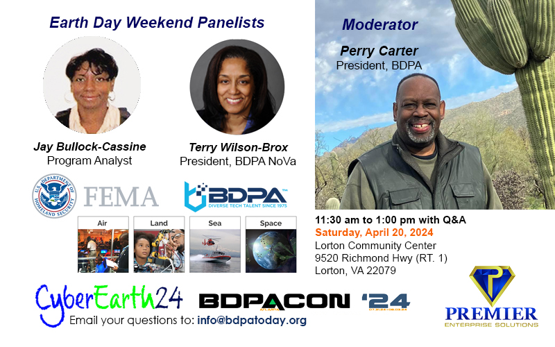 This weekend, #BDPA shares #TechAndMedia industry success stories across our planet's air, land, sea, space, and #cyber domains with parents, students, teachers, and #STEM professionals.
#CyberEarth24 #BDPACON24 #Careers #TechAndPolicy #Ai #BlueCarbon #SmartCity #BDPAdc #BDPANoVa