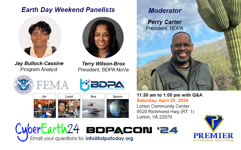 This weekend, #BDPA shares #TechAndMedia industry success stories across our planet's air, land, sea, space, and #cyber domains with parents, students, teachers, and #STEM professionals. #CyberEarth24 #BDPACON24 #Careers #TechAndPolicy #Ai #BlueCarbon #SmartCity #BDPAdc #BDPANoVa