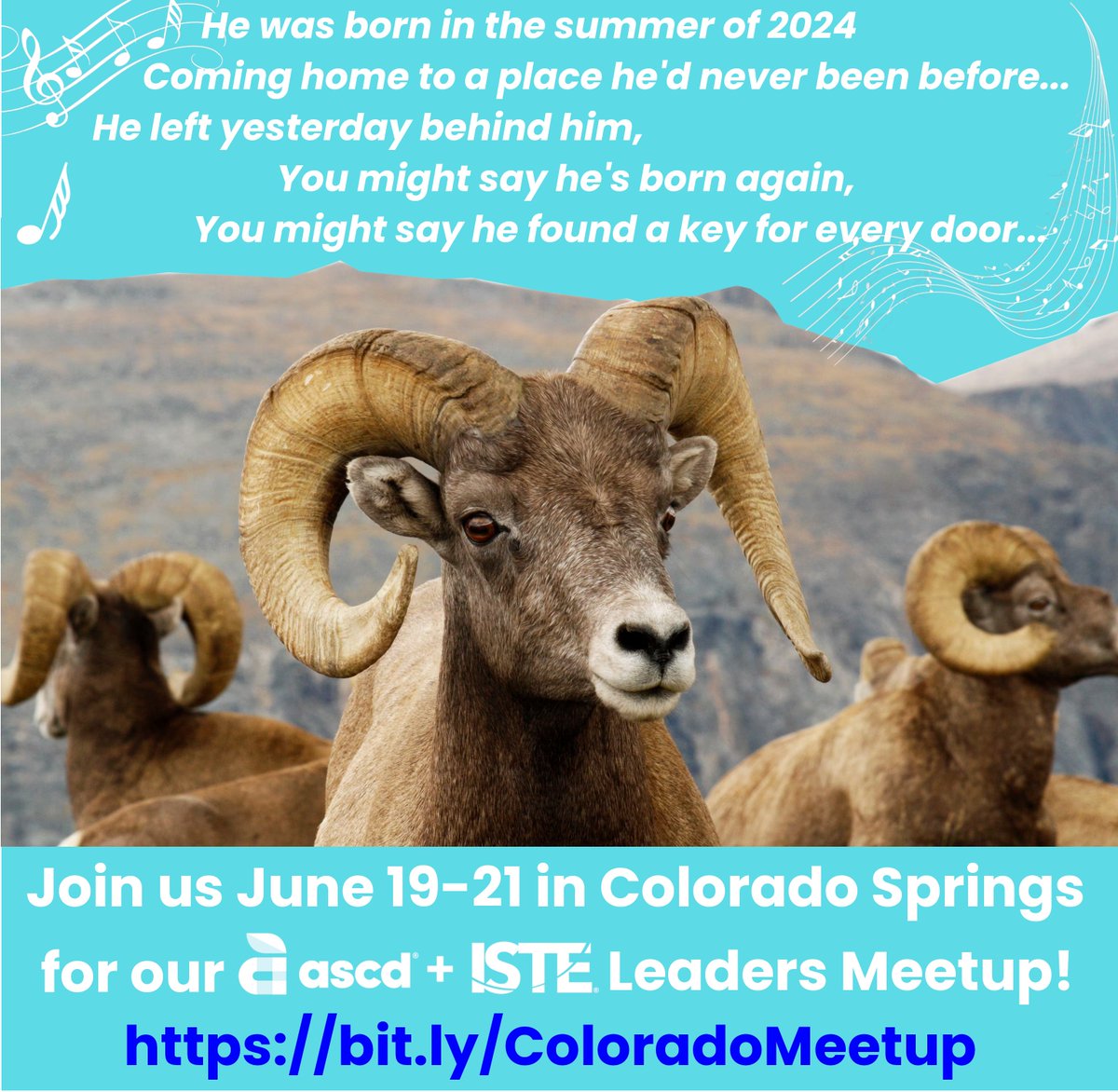 Lay claim to YOUR Rocky Mountain High! June 19-21 in Colorado Springs bit.ly/ColoradoMeetup @ASCD @ISTEofficial #edchat #edutwitter #edreform #edadmin #edleadership #edpolicy #edtech #teachertwitter #K12 #highered