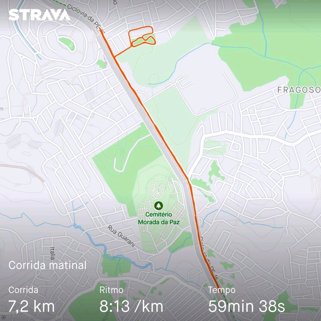 GeraldoAlisson's tweet photo. Rolou um pit stop 💩 em casa mas o clima hoje tá perfeito para uma corridinha.
Confira minha atividade no Strava: https://t.co/T5aHPOUOf9 https://t.co/n78a3AWNWo
