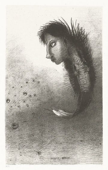 PublicDomainRev's tweet photo. Born #onthisday in 1840, the French symbolist artist Odilon Redon. Known for his surreal and often haunting imagery, some of his most stunning works are his illustrations for Flaubert's failed masterpiece Temptation of St Anthony: https://t.co/MSIjQ8oGAD #OTD https://t.co/HmK8OmysPD