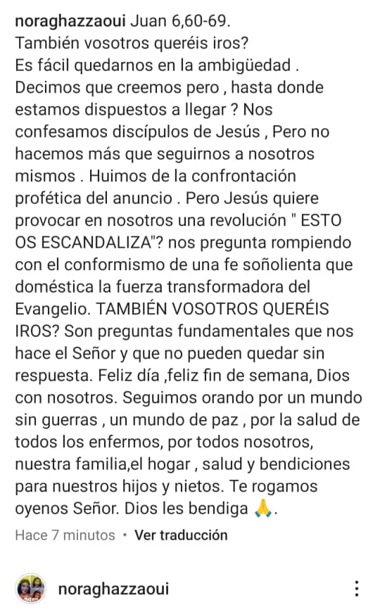 El espíritu es el que da vida ,el cuerpo de nada aprovecha, las cosas q yo os he dicho son espíritu y vida .Pero todavía hay alguno de vosotros que no creen . NADIE PUEDE VENIR A MI, SI EL PADRE NO LO TRAE.Feliz día #hnos, oramos a Jesús y Maria Santísima por salud , paz y bien