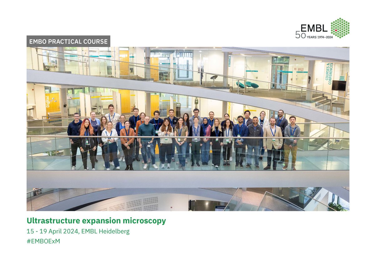 🔬 The EMBO Practical Course 'Ultrastructure expansion microscopy' came to an end yesterday 🌟 Thanks to the participants and organisers of #EMBOExM for their invaluable contributions to the success of this course 🙏 Wishing you all the best in your future endeavors ✨