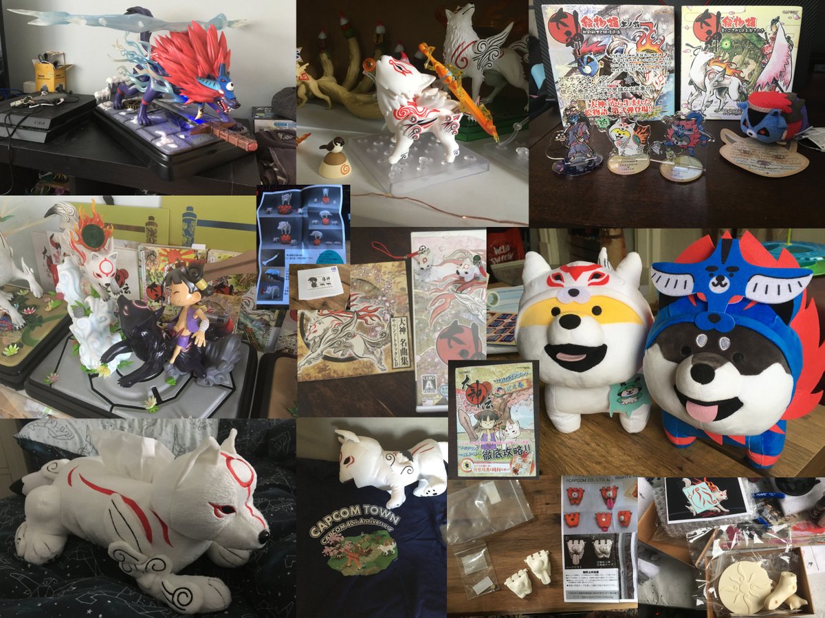 My Okami and Okamiden collection :P
Nearly everything is still in boxes at the moment until we can refurbish our bedroom, once that's done they'll be exposed on massive shelves :D

#大神 #okami