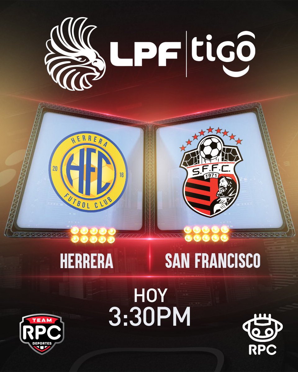 ¡Fútbol, fútbol! 🔥⚽️

La jornada 14 de la #LPFxRPC enfrentará al Herrera FC con el San Francisco. 

📺 Sigue las acciones por la señal de RPC desde las 3:30 p.m.