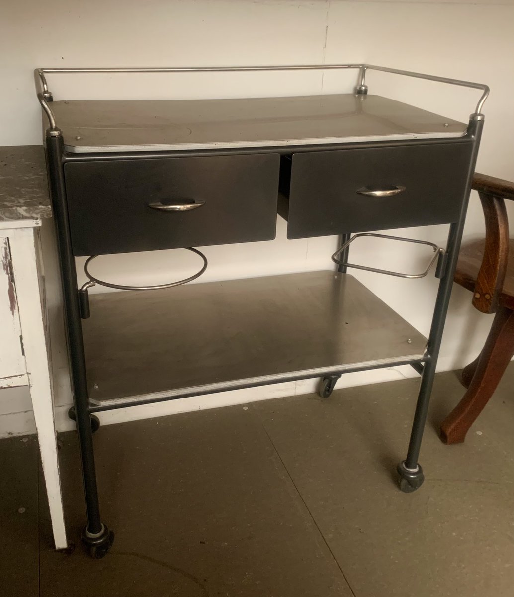 If anyone’s after a Clinical/Medical style trolley, then my buddy has one for sale. DM me if you’re interested #vintage #medicaltrolley #clinic #beautytherapy