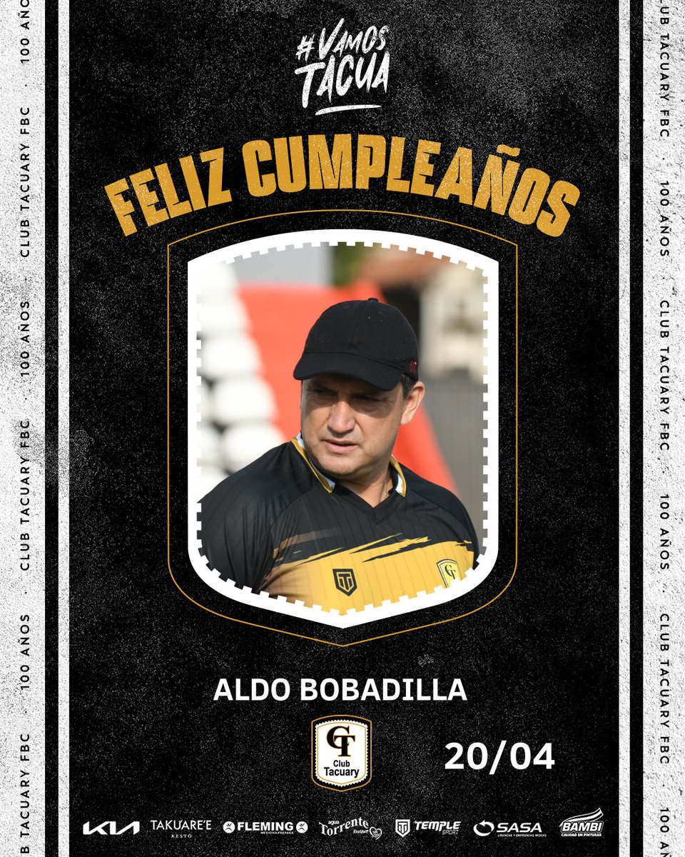 Hoy celebramos el cumpleaños de nuestro director técnico del plantel principal , el profesor Aldo Bobadilla 👊🏼 ¡FELIZ CUMPLE PROFE ALDO! 🥳 Te desea la Familia del Gigante de Barrio Jara.