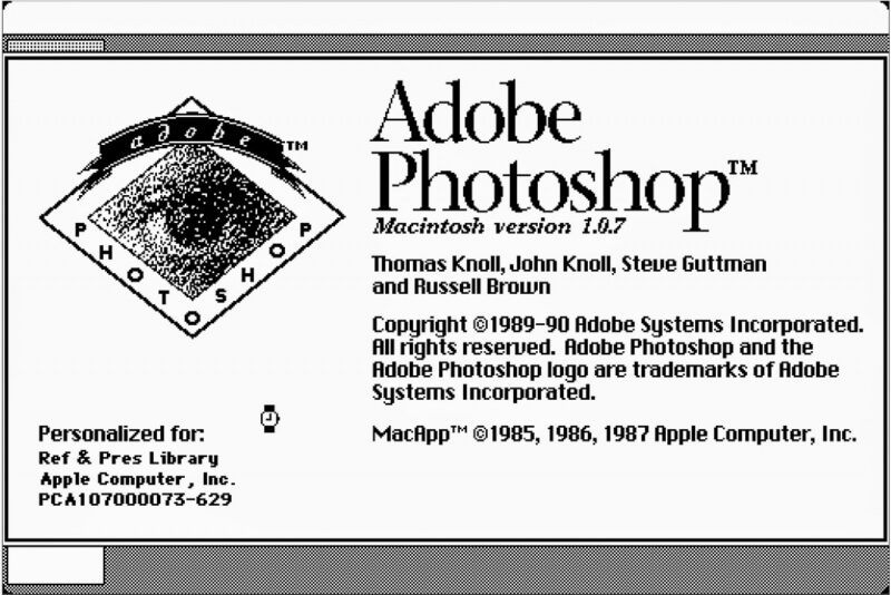 Why does the first Photoshop software looks like a cult group?