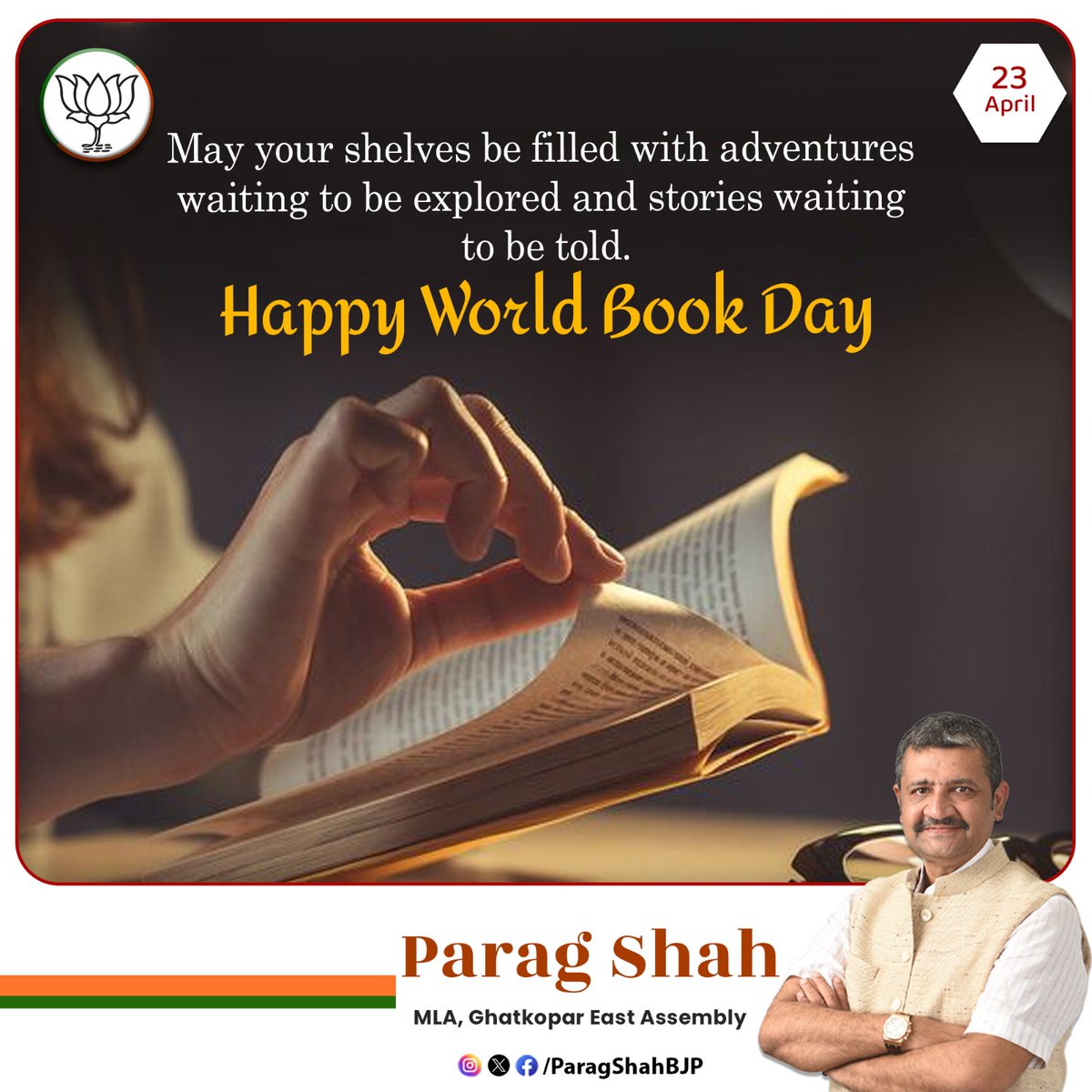 On this World Book Day, let's dive into the enchanting world of literature. Whether it's fiction, non-fiction, or poetry, books have the power to enlighten and transform us. #WorldBookDay