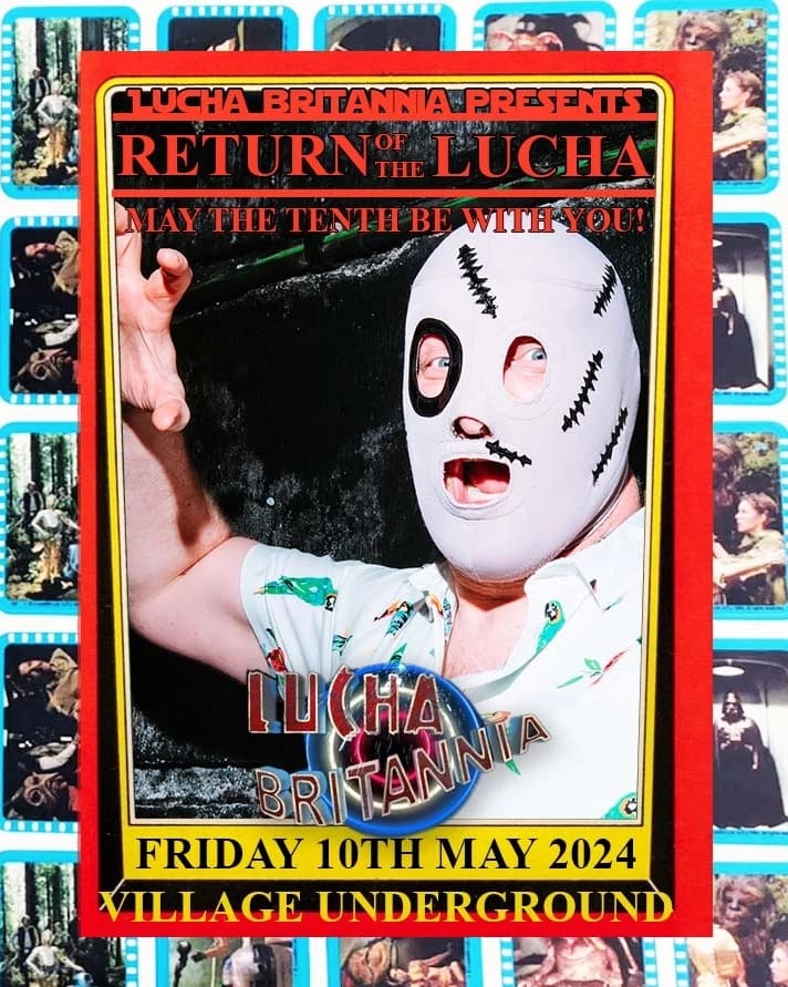 'When nearly 7 feet tall you reach, be as strong as Fug you will not' - Yoda 💥 'RETURN OF THE LUCHA' Friday 10th May 👉 TIX LINK IN BIO! 📷 @theheaddrop #luchabritannia #returnofthelucha #thisisluchatown #bestshowintown #luchalibre #immersive #wrestling designmynight.com/london/bars/sh…