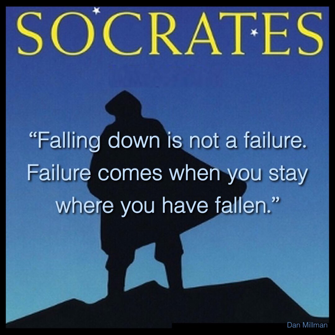 Paperbacks_Plus's tweet photo. 💙🖤💙
“Falling down is not a failure. Failure comes when you stay where you have fallen.” ~Socrates

#Fallingdown #Failure #getup #selfimprovement #philosopher #philosophy #danmillman #bookcoverart #Socrates #artofwriting #writer #storyteller #writingtips #reader #books #writers https://t.co/ULZdaxk4at
