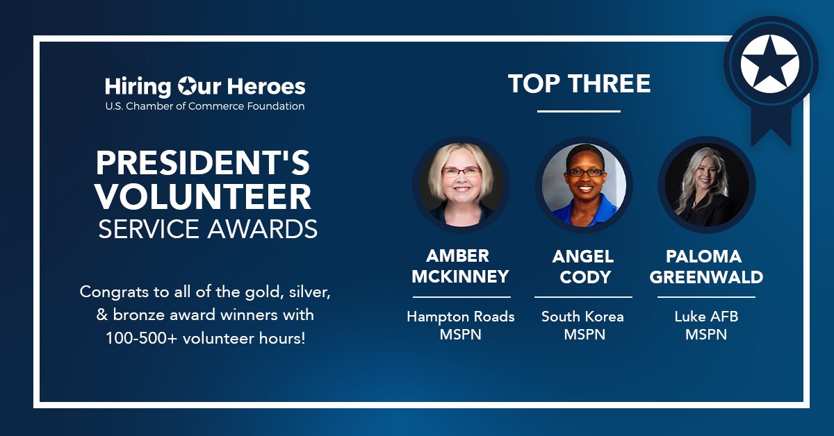 Celebrating the spirit of service this #VolunteerRecognitionDay! 🎉 

Join us in thanking our exceptional #MilitarySpouse Professional Network volunteers who are constantly making a difference in the community and congratulating those who have earned this prestigious recognition.
