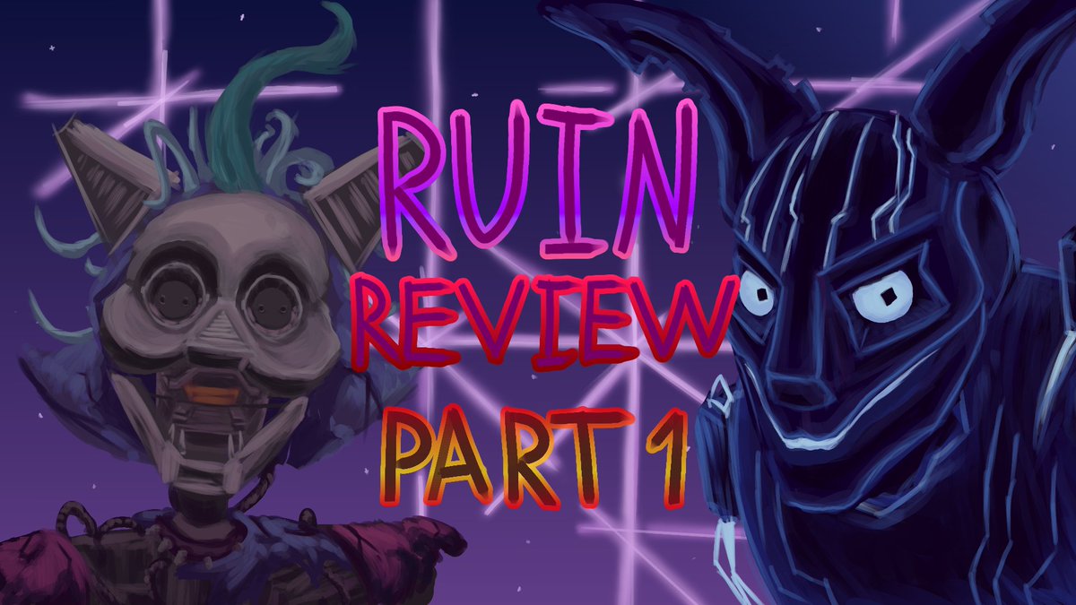 My new #FNAF Ruin Review is out now! A lot of time and thought went into this, Ruin is one of my favorite entries in the series and deserves to be covered properly!
Thumbnail artwork by @SlepaCat 
Watch it here: youtu.be/_MgNVzxjX9w