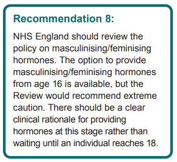 how does Cass deploy Montgomery? in an argument about how the presence of unknowns complicates the ability to give such information and, ultimately, to urge extreme caution and restriction about provision of hormonal treatments.